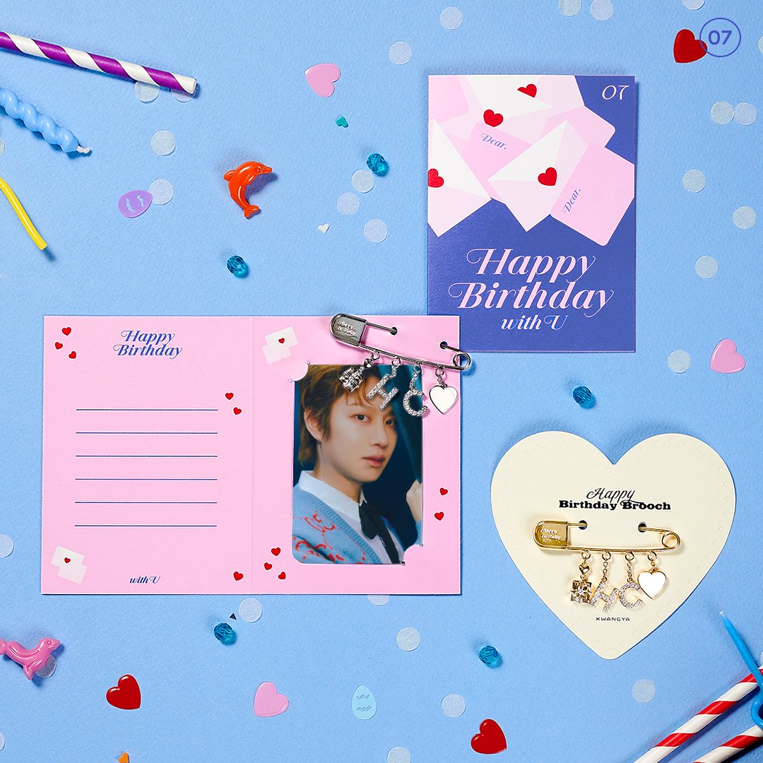 HEECHUL ARTIST BIRTHDAY BROOCH&BIRTHDAY CARD – Aegyo Korean Merchandise